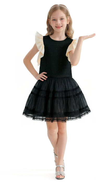 kidsatelier-tulleen-tud52023-black-glitter-ruffle-skirt-set
