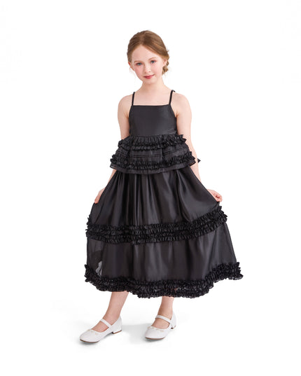 kids atelier tulleen Black Calista Ruffle Skirt Set
