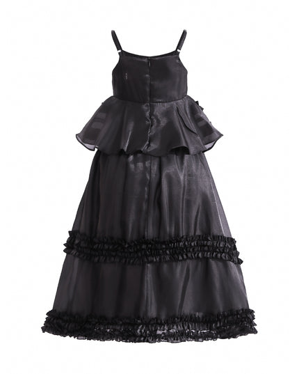 kids atelier tulleen Black Calista Ruffle Skirt Set