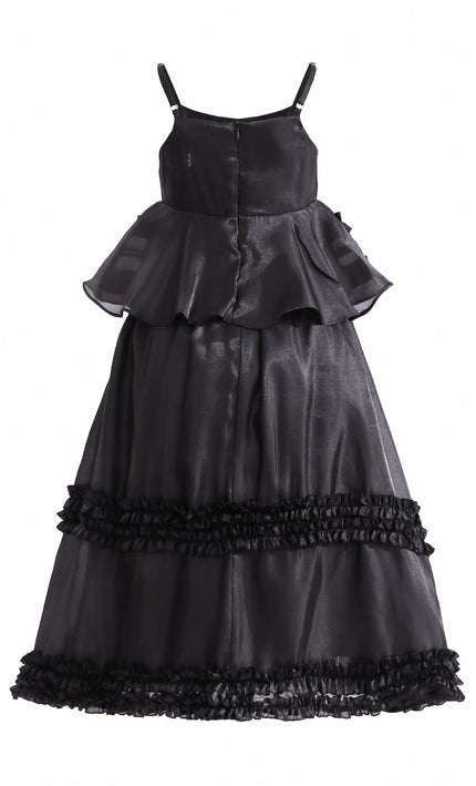 kids atelier tulleen Black Calista Ruffle Skirt Set