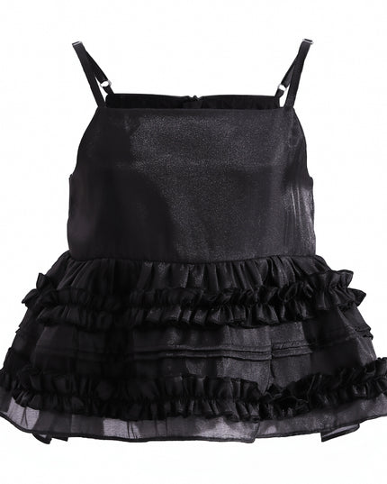 kids atelier tulleen Black Calista Ruffle Skirt Set