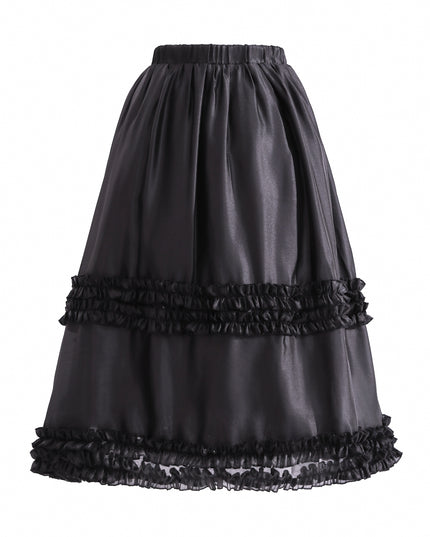 kids atelier tulleen Black Calista Ruffle Skirt Set