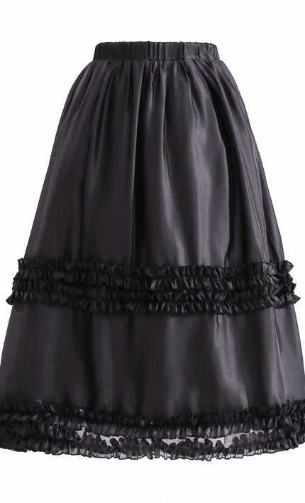kids atelier tulleen Black Calista Ruffle Skirt Set