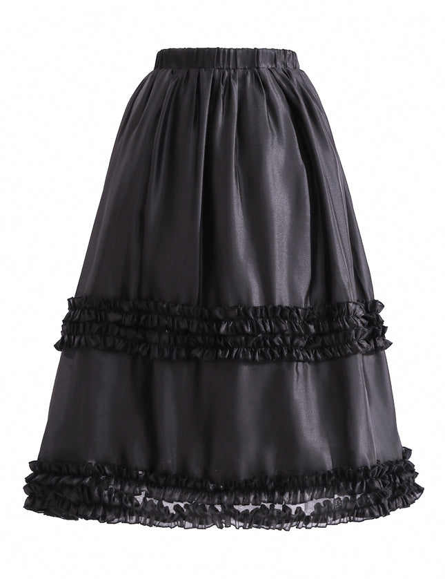 kids atelier tulleen Black Calista Ruffle Skirt Set