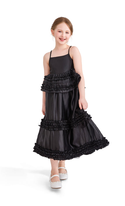 kids atelier tulleen Black Calista Ruffle Skirt Set