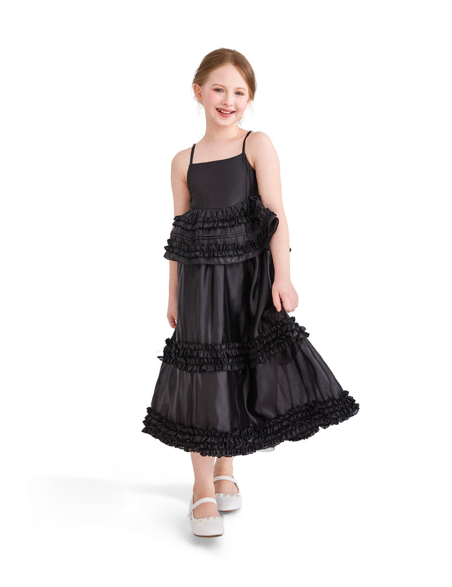 kids atelier tulleen Black Calista Ruffle Skirt Set