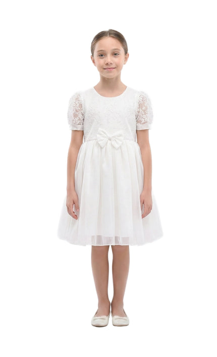 kids atelier tulleen White Liora Lace Baby Dress