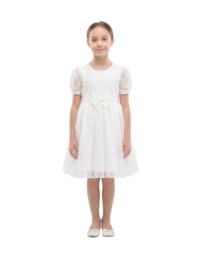 kids atelier tulleen White Liora Lace Baby Dress