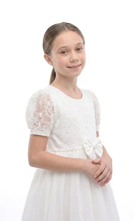 kids atelier tulleen White Liora Lace Baby Dress