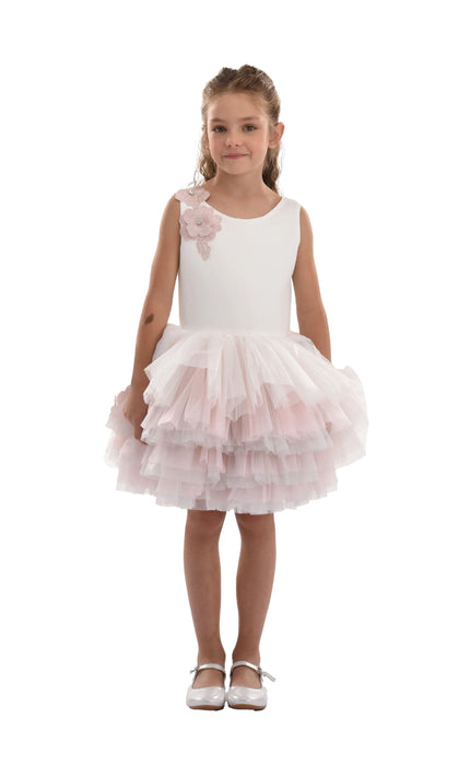 kids atelier tulleen Pink Littlebrook Floral Tulle Dress
