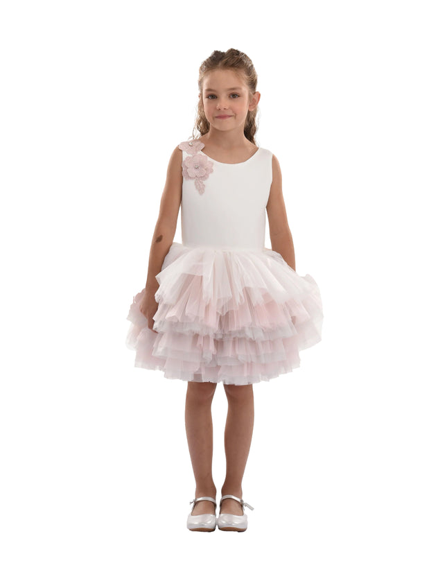 kids atelier tulleen Pink Littlebrook Floral Tulle Dress