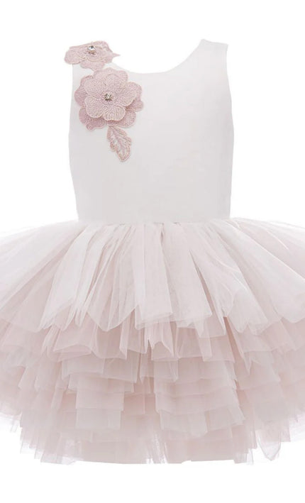 kids atelier tulleen Pink Littlebrook Floral Tulle Dress