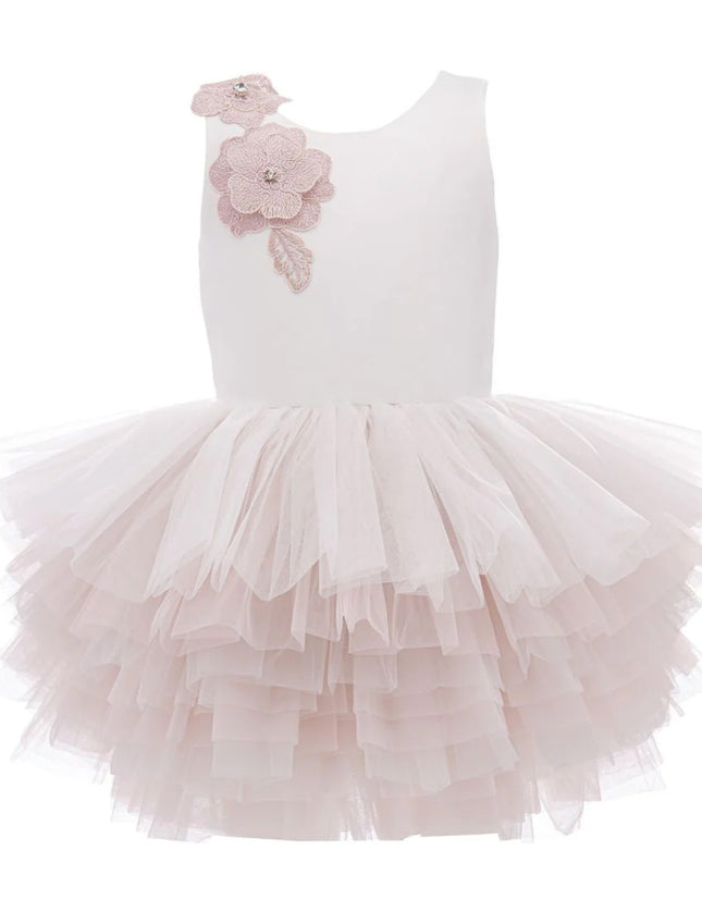 kids atelier tulleen Pink Littlebrook Floral Tulle Dress