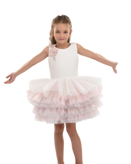 kids atelier tulleen Pink Littlebrook Floral Tulle Dress