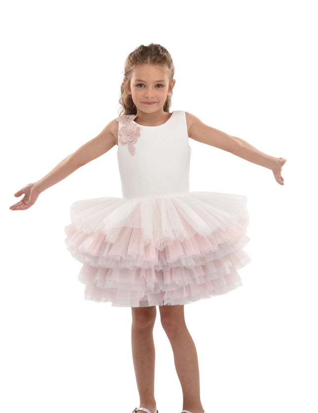 kids atelier tulleen Pink Littlebrook Floral Tulle Dress
