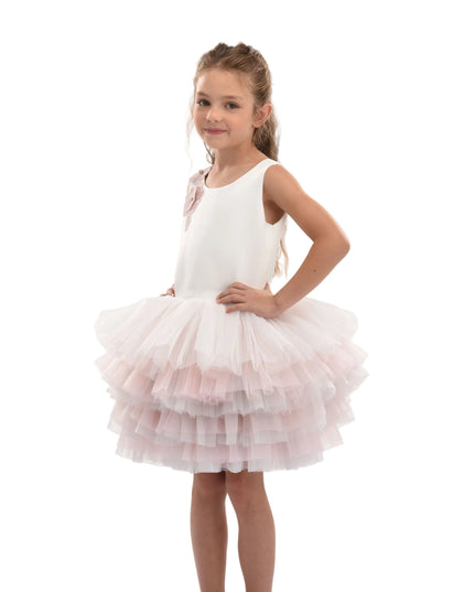 kids atelier tulleen Pink Littlebrook Floral Tulle Dress