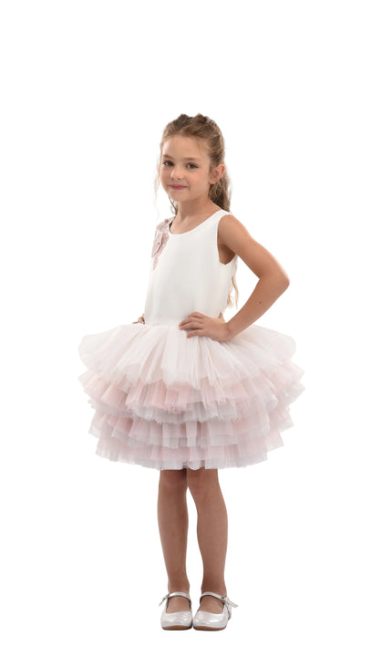 kids atelier tulleen Pink Littlebrook Floral Tulle Dress