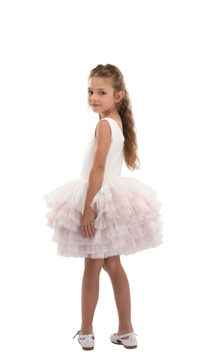 kids atelier tulleen Pink Littlebrook Floral Tulle Dress