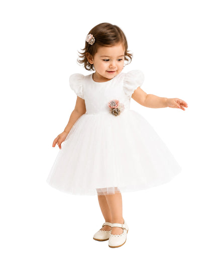 kids atelier tulleen White Nez Perce Dress