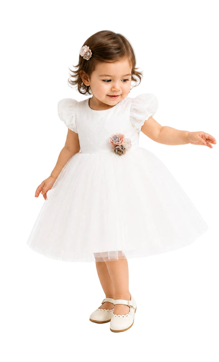 kids atelier tulleen White Nez Perce Dress