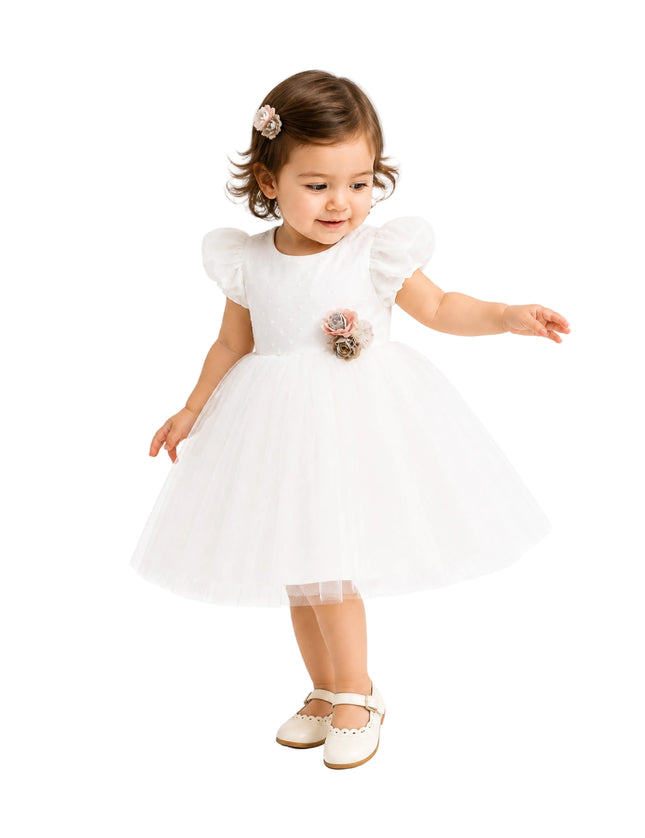 kids atelier tulleen White Nez Perce Dress