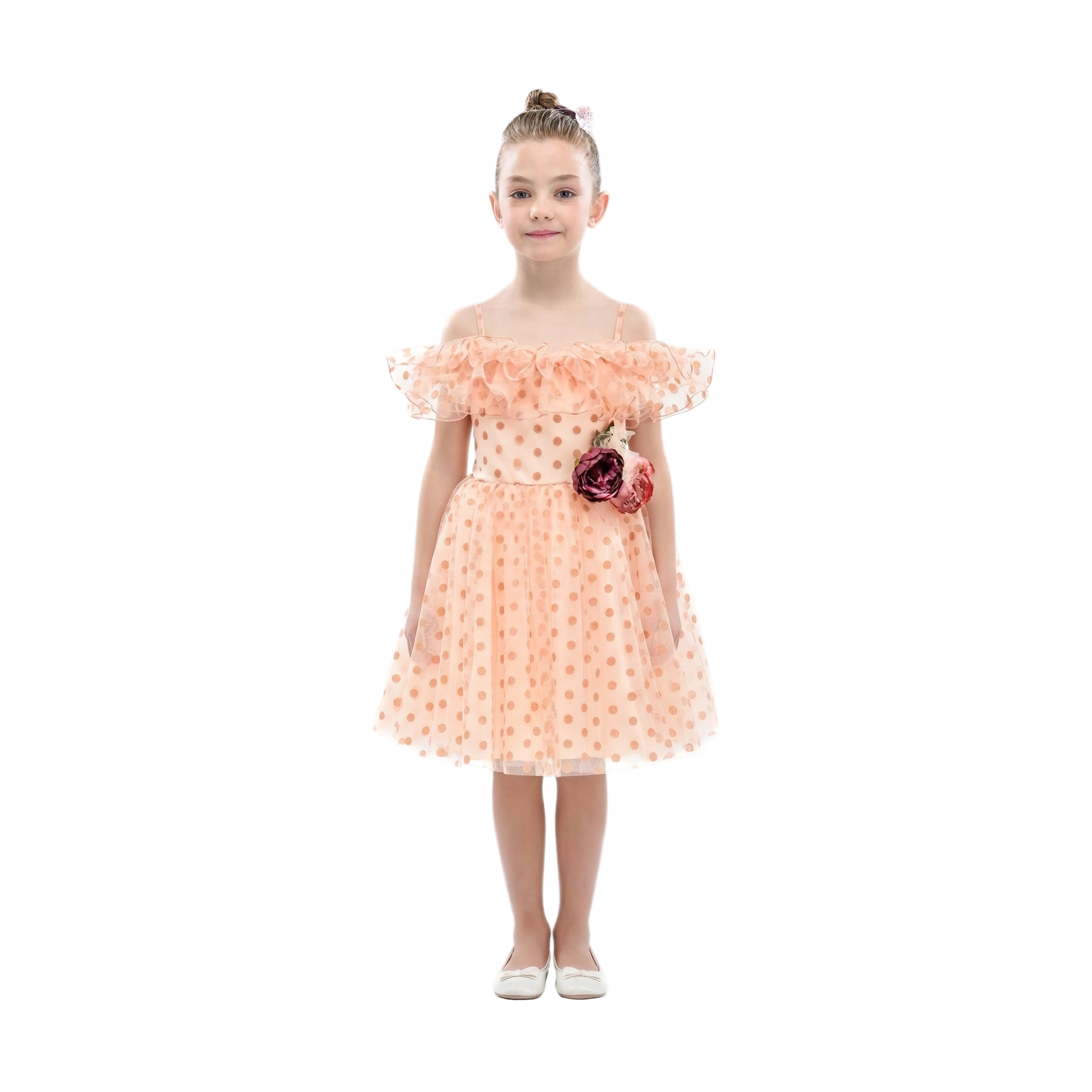 Pink Chiffon Polka Dot Dress 11Y / Pink Pink Chiffon Polka Dot Dress 11Y / Pink