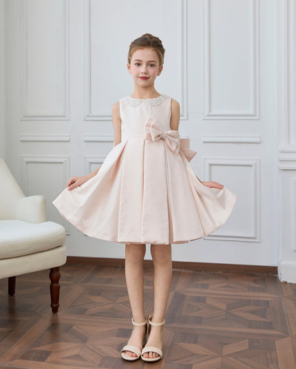 kids atelier tulleen Pink Melinda Pearl Double Bow Dress
