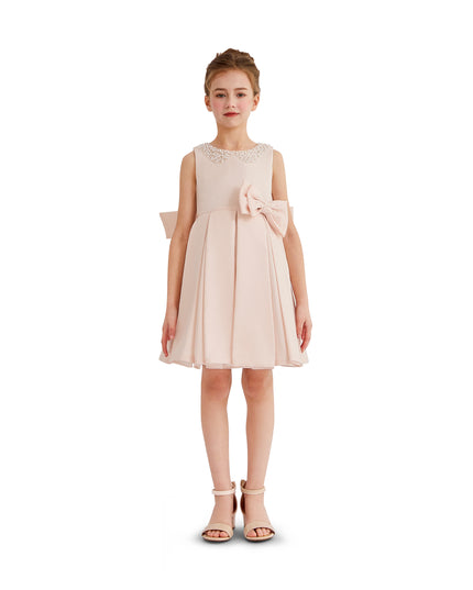 kids atelier tulleen Pink Melinda Pearl Double Bow Dress