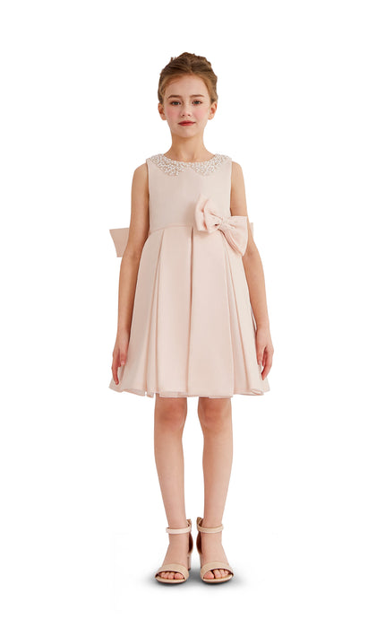 kids atelier tulleen Pink Melinda Pearl Double Bow Dress