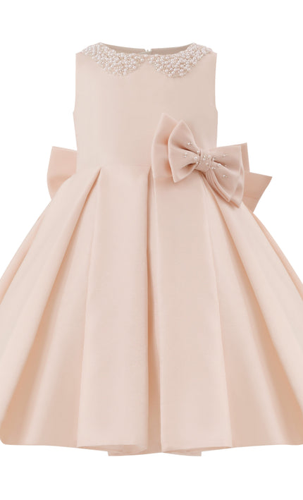 kids atelier tulleen Pink Melinda Pearl Double Bow Dress