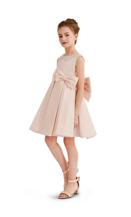 kids atelier tulleen Pink Melinda Pearl Double Bow Dress