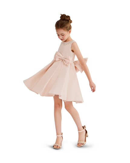 kids atelier tulleen Pink Melinda Pearl Double Bow Dress