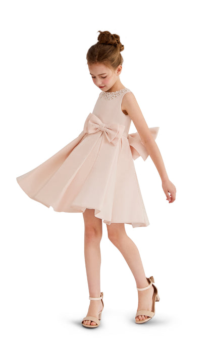 kids atelier tulleen Pink Melinda Pearl Double Bow Dress