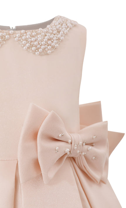 kids atelier tulleen Pink Melinda Pearl Double Bow Dress