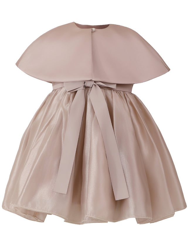 kids atelier tulleen Pink Dovera Timeless Cape-Overlay Gown