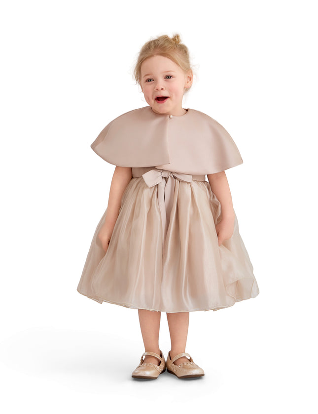 kids atelier tulleen Pink Dovera Timeless Cape-Overlay Gown