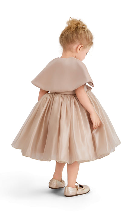 kids atelier tulleen Pink Dovera Timeless Cape-Overlay Gown