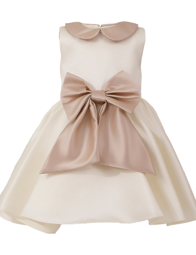 kids atelier tulleen Cream Elaria Petal Bow Gown
