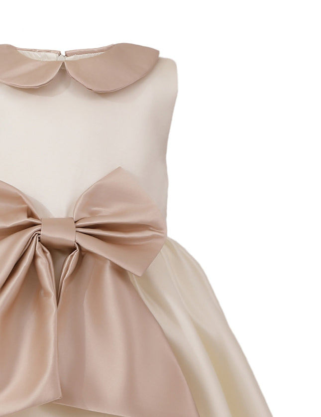 kids atelier tulleen Cream Elaria Petal Bow Gown