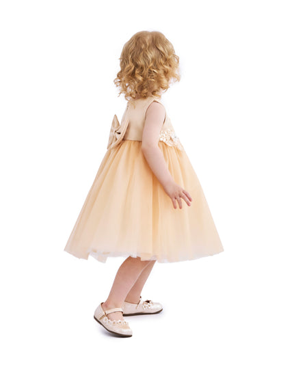 kids atelier tulleen Champagne Zinara Ribbon Bloom Gown