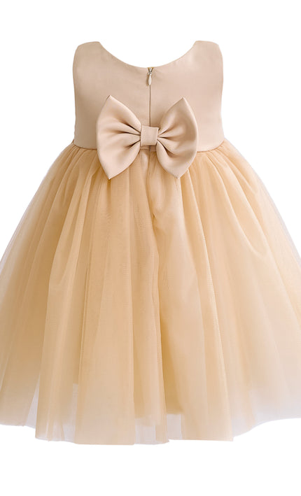 kids atelier tulleen Champagne Zinara Ribbon Bloom Gown