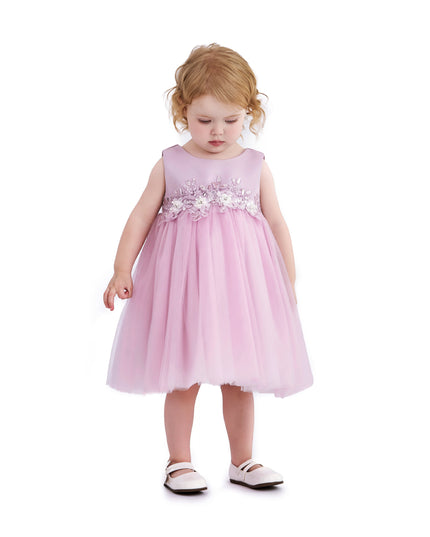 kids atelier tulleen Purple Zinara Ribbon Bloom Gown