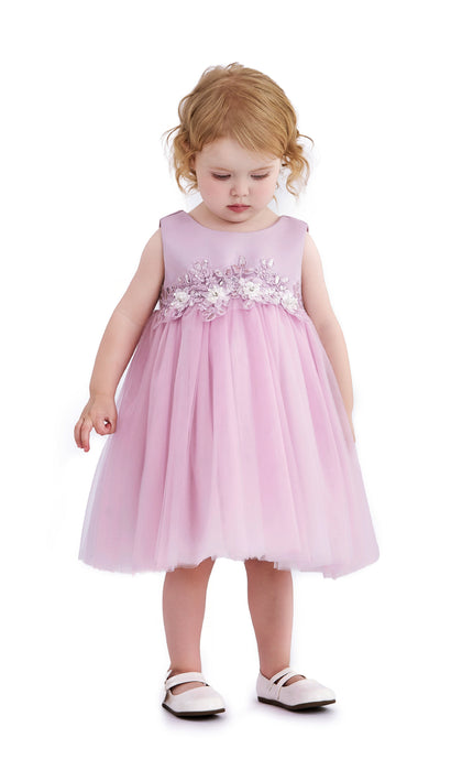 kids atelier tulleen Purple Zinara Ribbon Bloom Gown