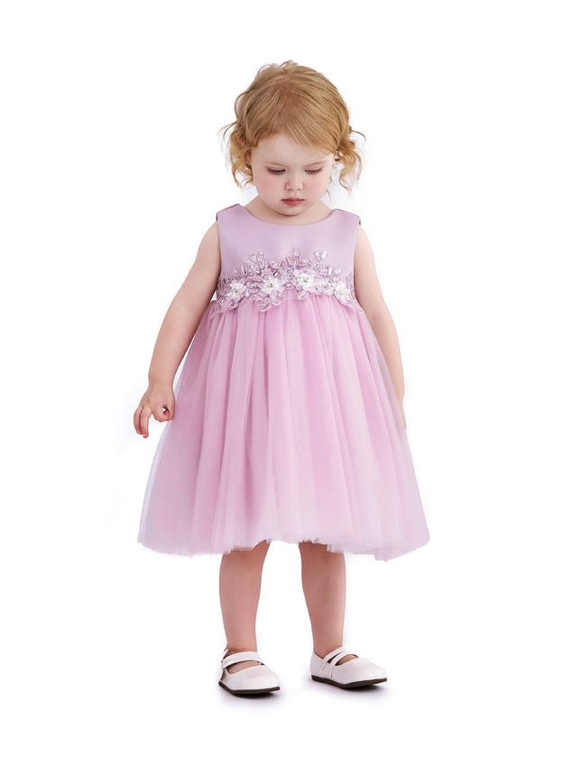 kids atelier tulleen Purple Zinara Ribbon Bloom Gown