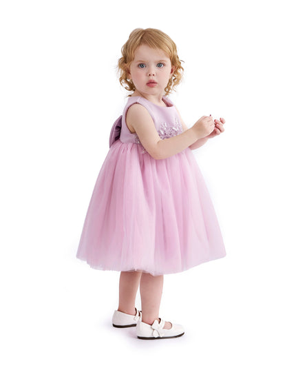 kids atelier tulleen Purple Zinara Ribbon Bloom Gown