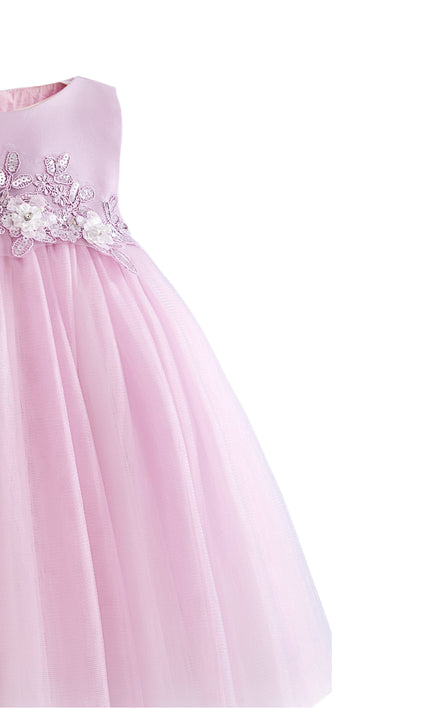 kids atelier tulleen Purple Zinara Ribbon Bloom Gown