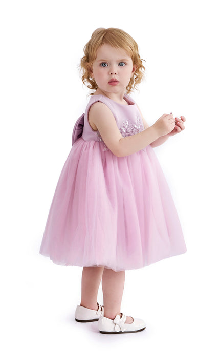 kids atelier tulleen Purple Zinara Ribbon Bloom Gown