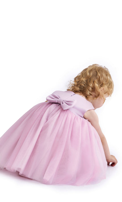 kids atelier tulleen Purple Zinara Ribbon Bloom Gown