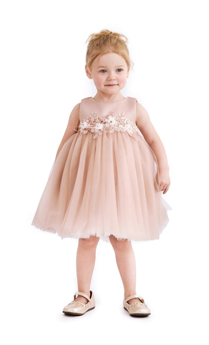 kids atelier tulleen Rose Zinara Ribbon Bloom Gown