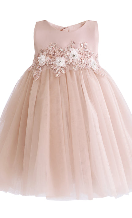 kids atelier tulleen Rose Zinara Ribbon Bloom Gown
